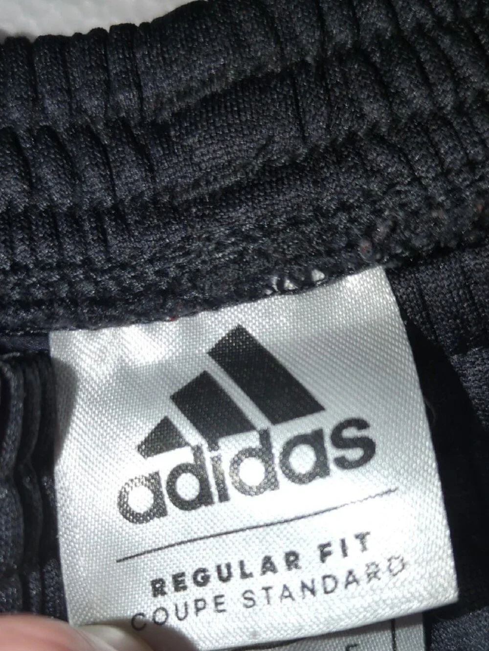 Adidas Kids Black Track Pants with White Three-Stripes 6T